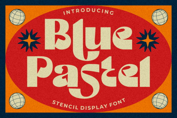 Blue Pastel Font: Retro Display Type for Bold Campaigns