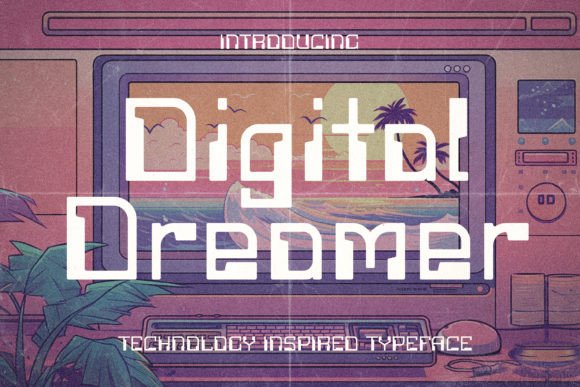 Digital Dreamer Font: Retro Style for Craft Projects