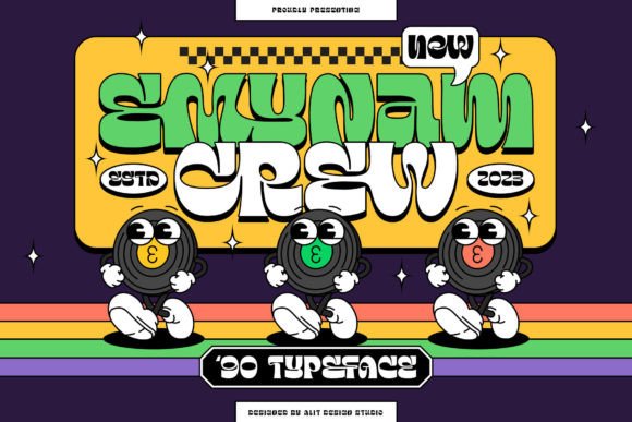 Emynam Crew Font: Retro Display Charm for Makers