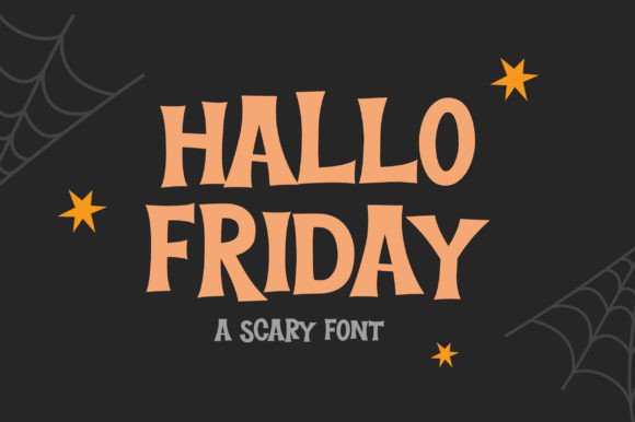 Hallo Friday Font: A Scary Display Typeface for Web Design