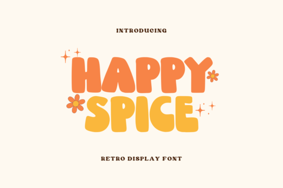 Happy Spice Font: A Retro Display Typeface for Branding
