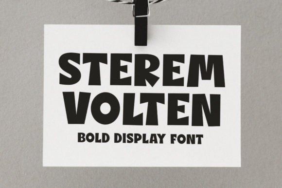 Sterem Volten Font: A Bold Display Typeface for Branding