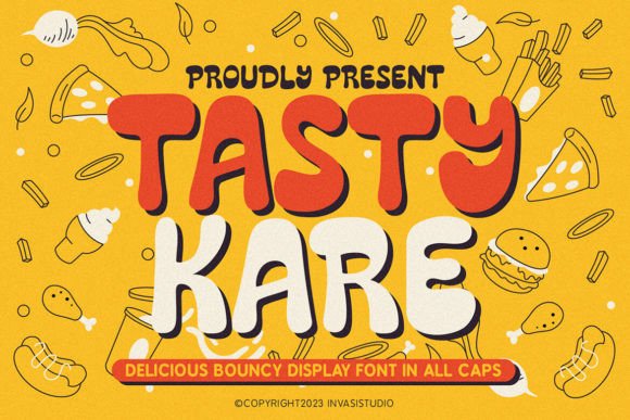 Tastykare Font: A Retro Display Typeface for Crafters
